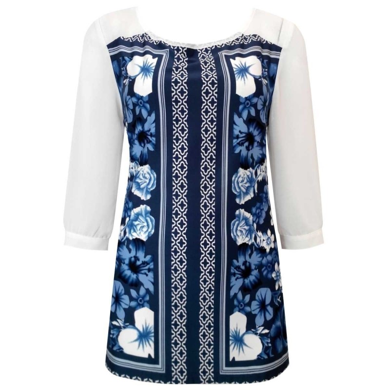Blusa Larga con Estampado Floral Apostrophe