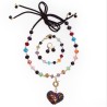 Collar Corazón Vitral Multicolor
