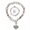 Collar Corazón Vitral Beige