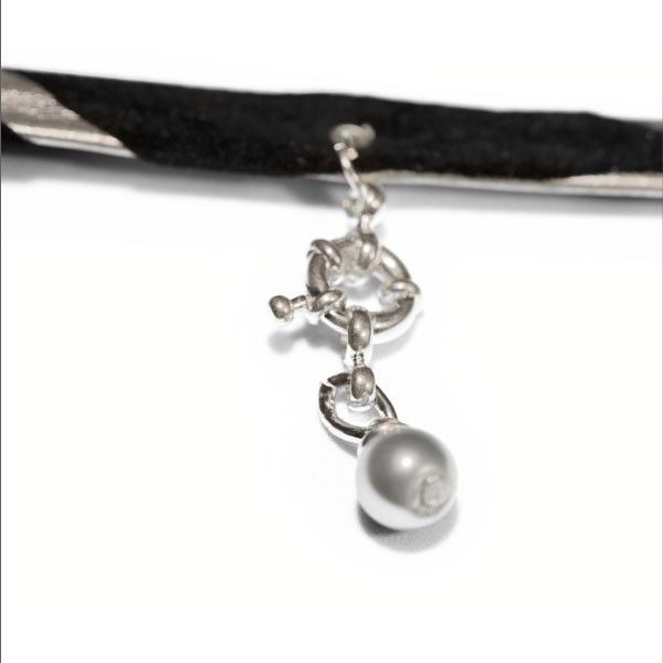 Collar Choker Timón Plata