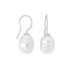 Aretes Majorica Baroque 12Mm Perla Blanca Barroca