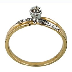 Anillo de Oro Bercov con Diamante .02-.04 Puntos 5117