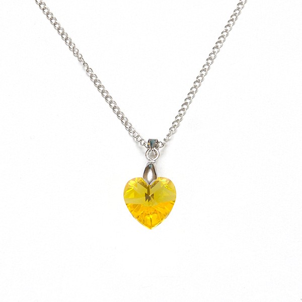 COLLAR CORAZON AMARILLO