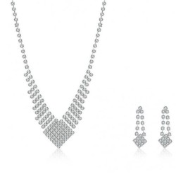 Juego de aretes y collar Jackelyn, Cristal Sun with Swarovski