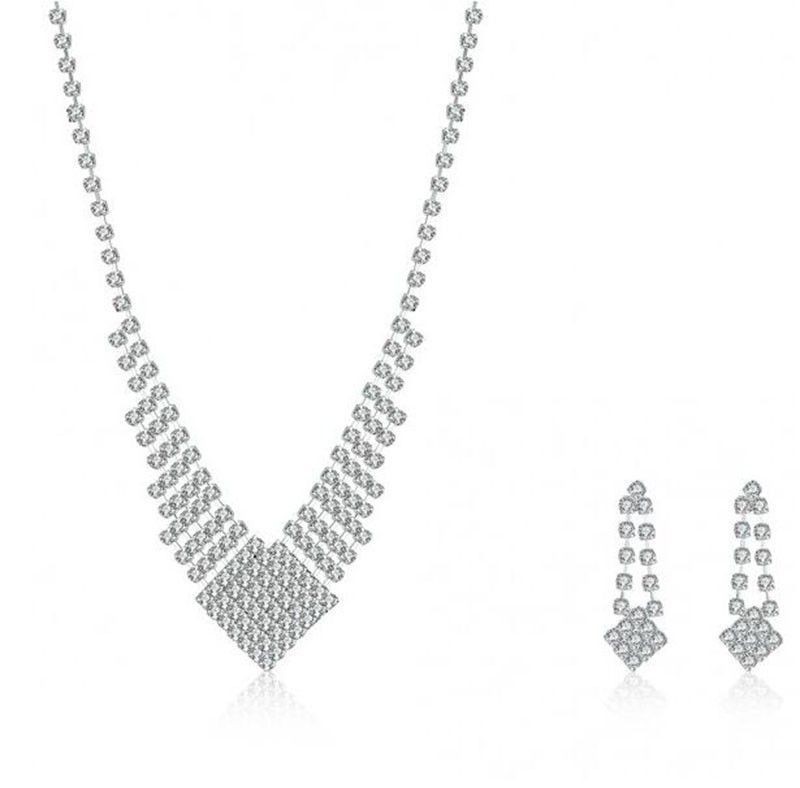 Juego de aretes y collar Jackelyn, Cristal Sun with Swarovski