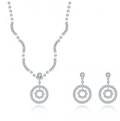 Juego de aretes y collar Cosmopolitan, Cristal Sun with Swarovski
