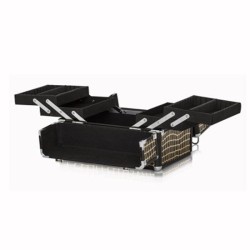 Neceser Chi Croc Negro/dorado Kosmetische Ns-101