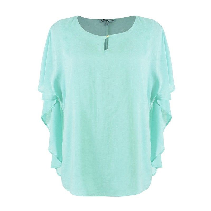 Blusa cuello redondo, PLUS