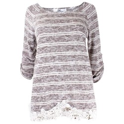 Blusa a Rayas con Encaje Area Code