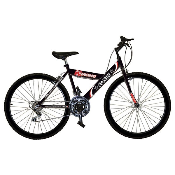 BICICLETA MONK STARBIKE R-26 18VEL NEGRA