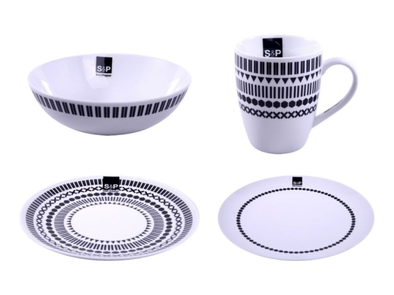 Salt & Pepper Vajilla Comme Blanco