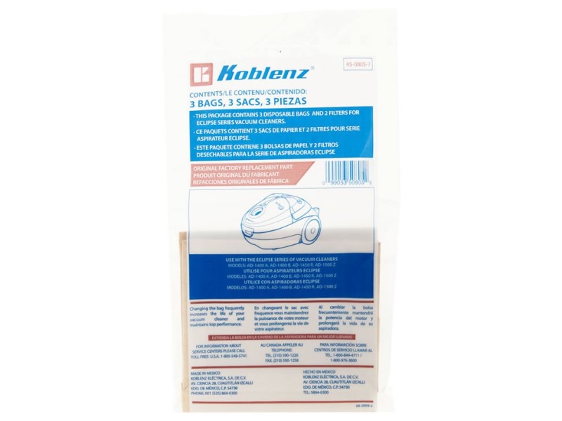 Koblenz Bolsa para Aspiradora Eclipse