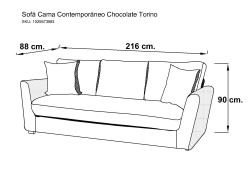 Sofá cama Liz Torino chocolate