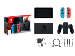 Nintendo Switch Consola JoyCon Neón Rojo Azul