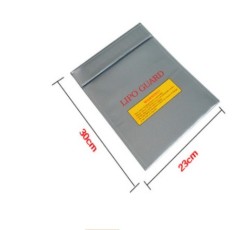 BOLSA DE SEGURIDAD PARA BATERIAS LIPO  23 X 30 CM