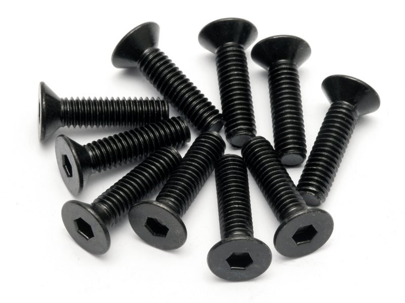 94531 FLAT HEAD TORNILLOS M4x15mm HEX SOCKET 10 pcs