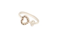 ANILLO PLATA .925 CORAZON DOBLE C/P 320221 MEX.