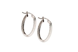ARRACADAS PLATA .925 DIAM ESPIGA OVAL ADL MEX.