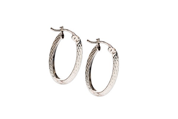 ARRACADAS PLATA .925 DIAM ESPIGA OVAL ADL MEX.