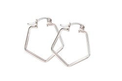 ARRACADAS PLATA .925 PENTAGONO U/L ADL MEX.