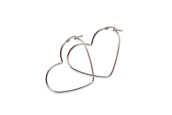 ARRACADAS PLATA .925 CORAZON GDE ADL MEX.