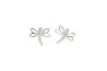 ARETES PLATA .925 LIBELULA C/P VAC MEX.