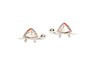 ARETES PLATA .925 TORTUGA C/P COLORES TUR MEX.