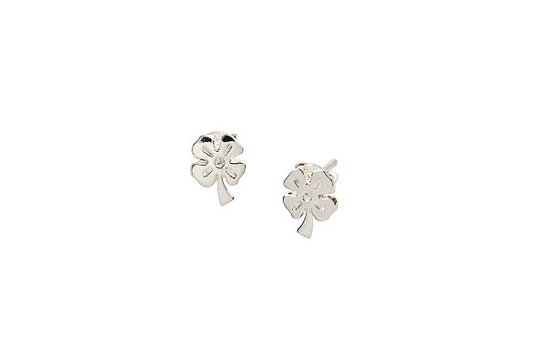 ARETES PLATA .925 TREBOL VAC MEX.
