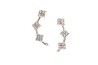 ARETES PLATA .925 TREP 3 ROMBOS C/P MEX.