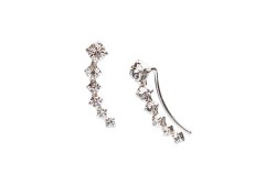 ARETES PLATA .925 TREP 6 ZRC ROMBOS MEX.