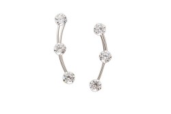 ARETES PLATA .925 TREP LINEA CURVA 3 ZRC MEX.