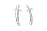 ARETES PLATA .925 TREP CRUZ C/ZRC MEX.