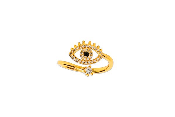 ANILLO CHAPA DE ORO OJO C/P AJUST MEX.