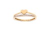 ANILLO ORO 10K CORAZON C/PIEDRAS FLZ AMA MEX.