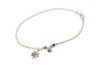 TOBILLERA PLATA .925 FLOR C/P CANDY MEX.