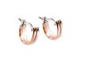 ARRACADAS ORO 10K DOBLE CHICA FLX COMB ROSA MEX.