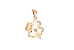 DIJE ORO 10K LUCKY CLOVER FLZ AMA MEX.
