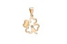 DIJE ORO 10K LUCKY CLOVER FLZ AMA MEX.