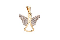 DIJE ORO 10K ANGEL SILUETA C/P FLZ AMA MEX.