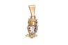 DIJE ORO 10K BUHO MINI FLZ COMB MEX.