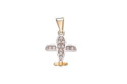 DIJE ORO 10K AVION C/P FLZ COMB MEX.