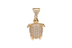 DIJE ORO 10K TORTUGA MED PDRAS FLZ AMA  MEX.