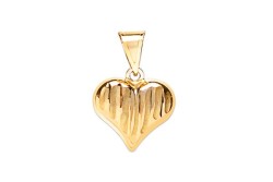 DIJE ORO 10K CORAZON GLOBO RAYAS FLZ AMA MEX.
