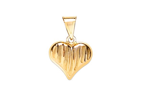 DIJE ORO 10K CORAZON GLOBO RAYAS FLZ AMA MEX.