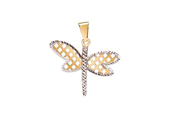 DIJE ORO 10K LIBELULA FLZ COMB MEX.