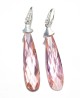 ARETES PLATA .925 LARGO ROSA S231 MEX.