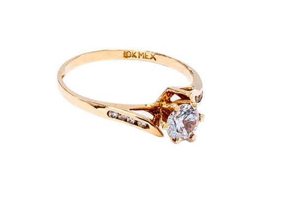 ANILLO ORO 10K SOL PL MOD. AD01 AMA MEX.