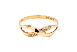 ANILLO ORO 10K INFINITO MOD. AD387 AMA MEX.