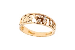 ANILLO ORO 10K DE LA SUERTE MOD. AD913 AMA MEX.
