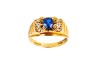 ANILLO ORO 10K CAB. MOD. AC02 P/AZUL AMA MEX.